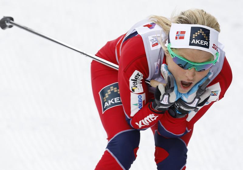 Therese Johaug of Norway competes during the ladies' FIS World Cup cross-country skiing 3.3km classic individual race in Dobbiaco January 4, 2013. REUTERS/Alessandro Garofalo (ITALY - Tags: SPORT SKIING) [Alessandro Garofalo]