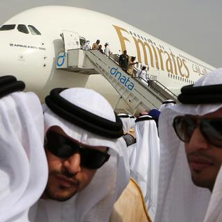 Les compagnies du Golfe ont dépensé près de 130 milliards de francs de commande ou d'intention d'achat, lors du salon aéronautique de Dubaï. [AP/Keystone - Kamran Jebreili]