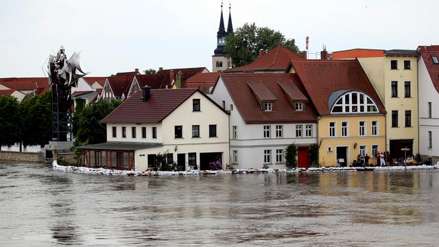 A Magdebourg, l'Elbe est monté jusqu'à 7,45 mètres contre 2 mètres environ en temps normal.