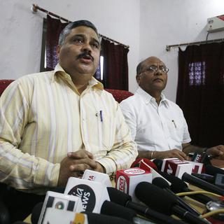 L'inspecteur général de police Mohammed Afzal a tenu une conférence de presse sur le viol de la touriste suisse en Inde, le 17 mars 2013. [Sanjeev Gupta]