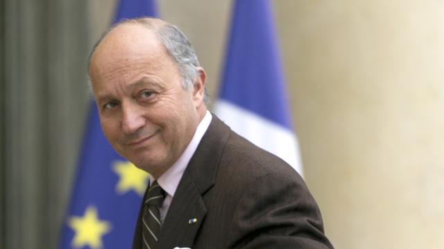 Le ministre français des Affaires étrangères, Laurent Fabius, dans le cadre d'une réunion sur le Mali ce samedi 12 janvier à l'Elysée. [Lionel Bonaventure]