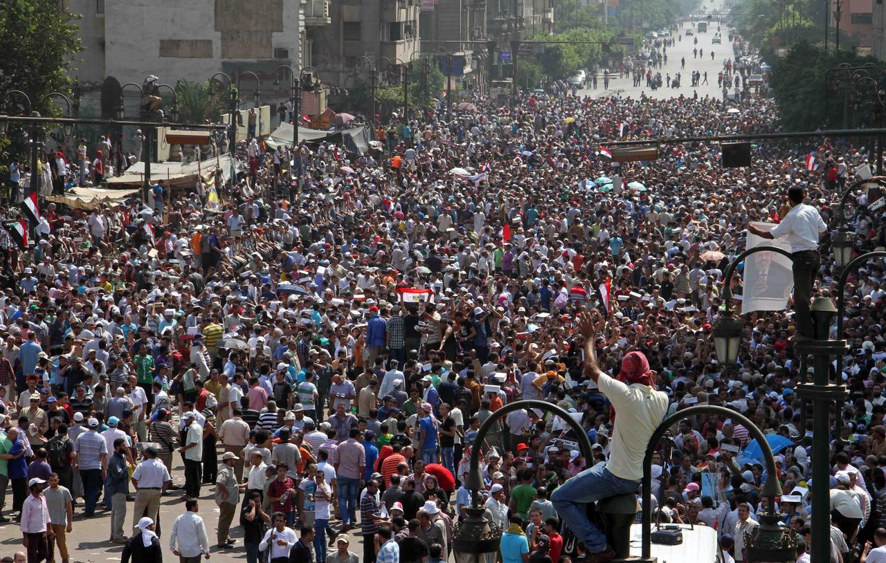 Les manifestations au Caire lors du "vendredi de la colère", le 16 août. [KHALED KAMEL]