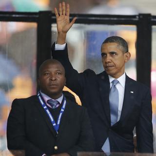 L'interprète en langage des signes lors de l'hommage à Nelson Mandela était en fait un imposteur. [AP/Keystone - Matt Dunham]