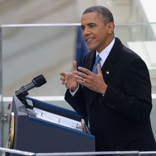 Barack Obama a tenu un discours très politique. [Justin Lane]
