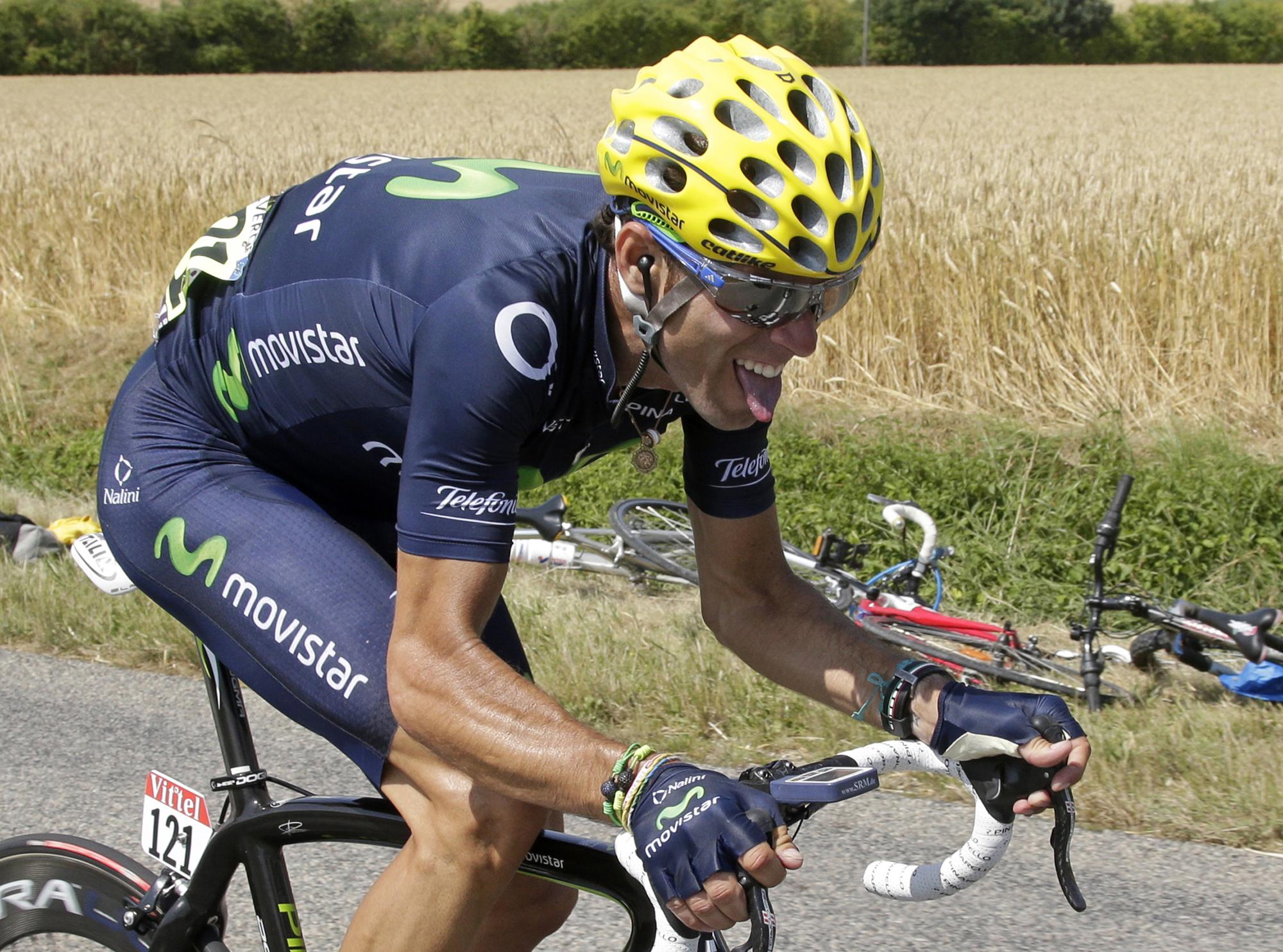 Victime d'une crevaison, Alejandro Valverde a concédé dix minutes vendredi.