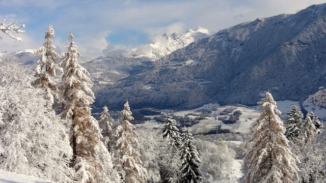 La neige, sur les hauts de Vérossaz. [René Rappaz]