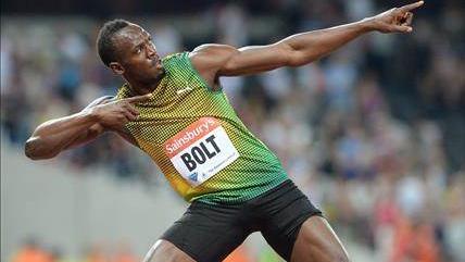 Usain Bolt retrouve des couleurs à Londres. [Key - Andy Rain]