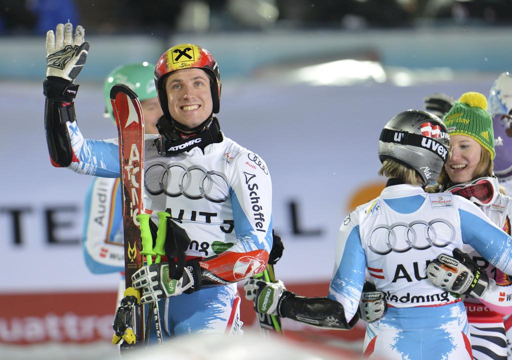 Marcel Hirscher a remporté un premier titre à Schladming. Sans doute pas le dernier! [KEYSTONE - Kerstin Joensson]