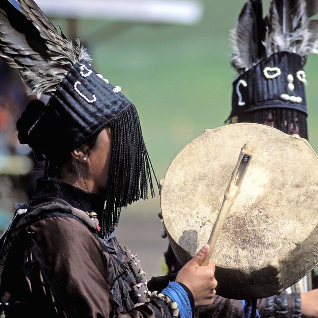 Cérémonie chamanique en Mongolie. [hemis.fr/AFP - Bruno Morandi]