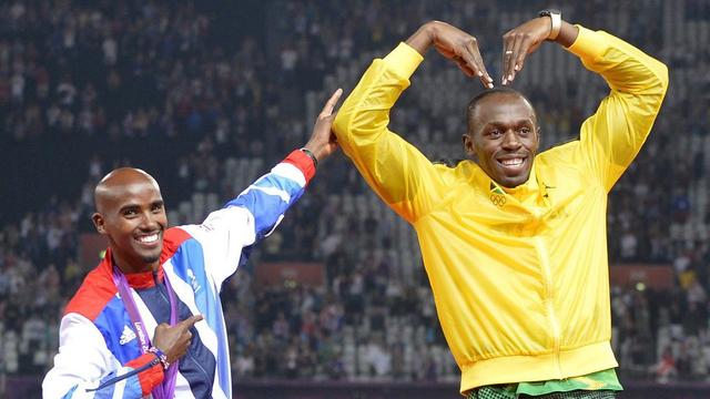 Mo Farah et Usain Bolt pourraient bientôt s'affronter "en amical" sur 600m. [Christophe Karaba]