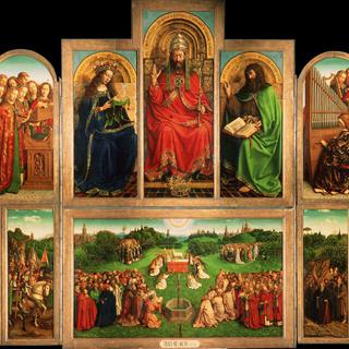 Le retable de l'Agneau Mystique, chef d'œuvre de Hubert et Jan Van Eyck. [CC – BY – SA - Petrusbarbygere]