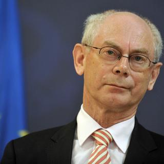 Le président du Conseil européen Herman Van Rompuy a félicité Angela Merkel dimanche soir déjà. [Andrej Isakovic]