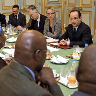 François Hollande a reçu les associations maliennes de France le 12 janvier à l'Elysée. [Philippe Wojazer]