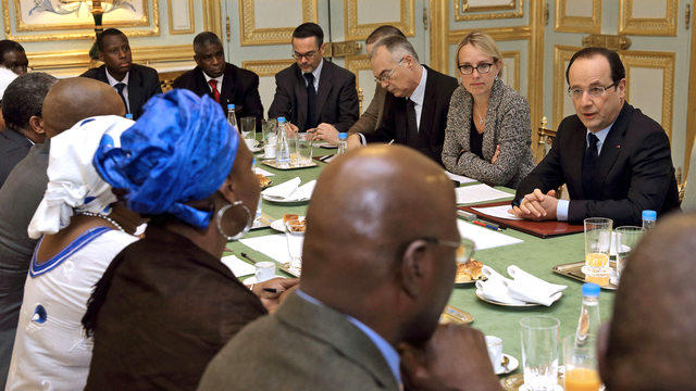 François Hollande a reçu les associations maliennes de France le 12 janvier à l'Elysée. [Philippe Wojazer]