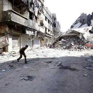 Les scènes apocalyptiques en Syrie inspirent certains Américains. [Anwar Amro]