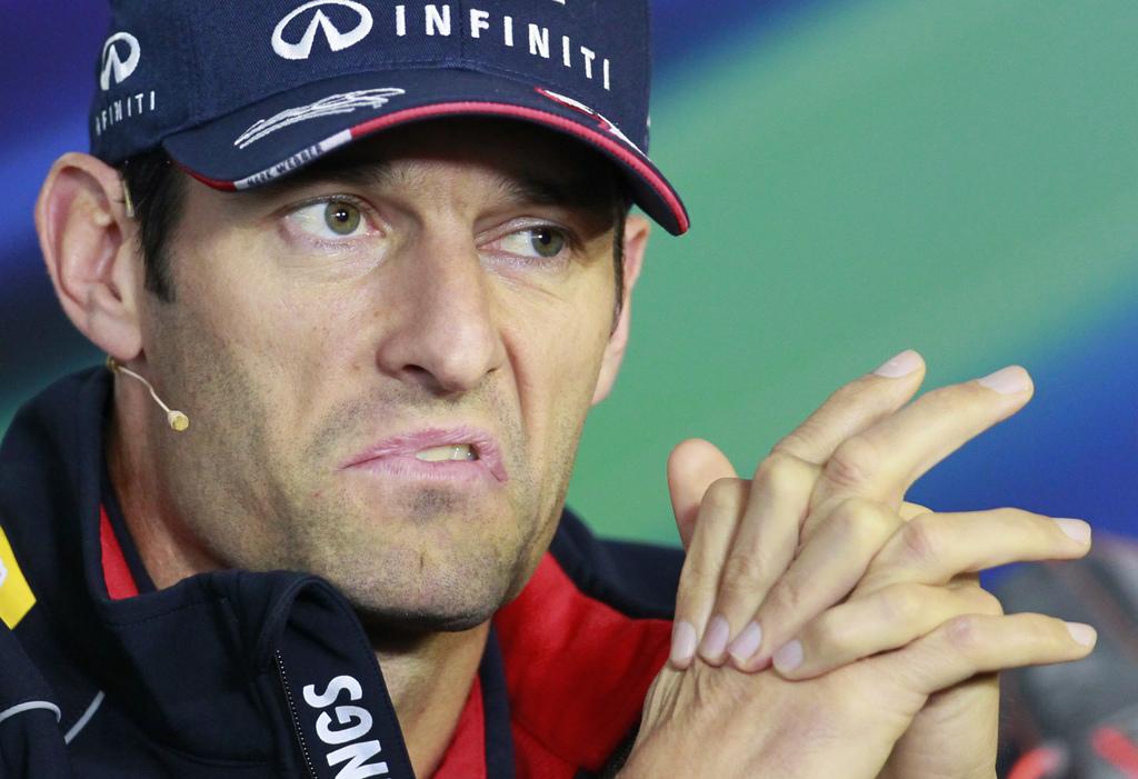 Mark Webber a de quoi faire la grimace. [KEYSTONE - Eugene Hoshiko]