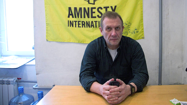 Sergei Nikitin, responsable de la section russe d'Amnesty International. [AP/Keystone - Ivan Sekretarev]