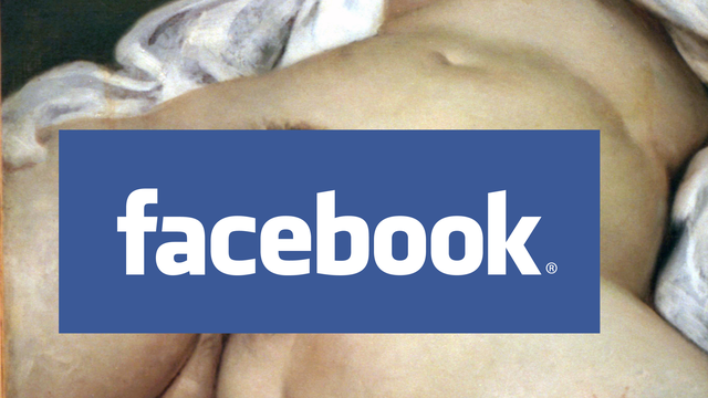 Facebook a bloqué des comptes d'utilisateurs, dont la Tribune de Genève, qui avaient publié le tableau "L'Origine du monde" de Courbet sur le réseau social (photo montage).