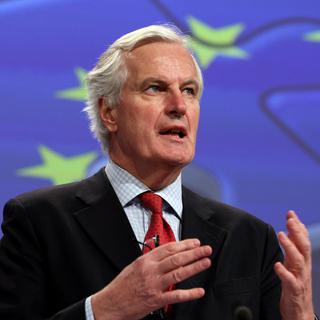 Michel Barnier, commissaire européen au marché intérieur et aux services. [EPA/Keystone - Olivier Hoslet]