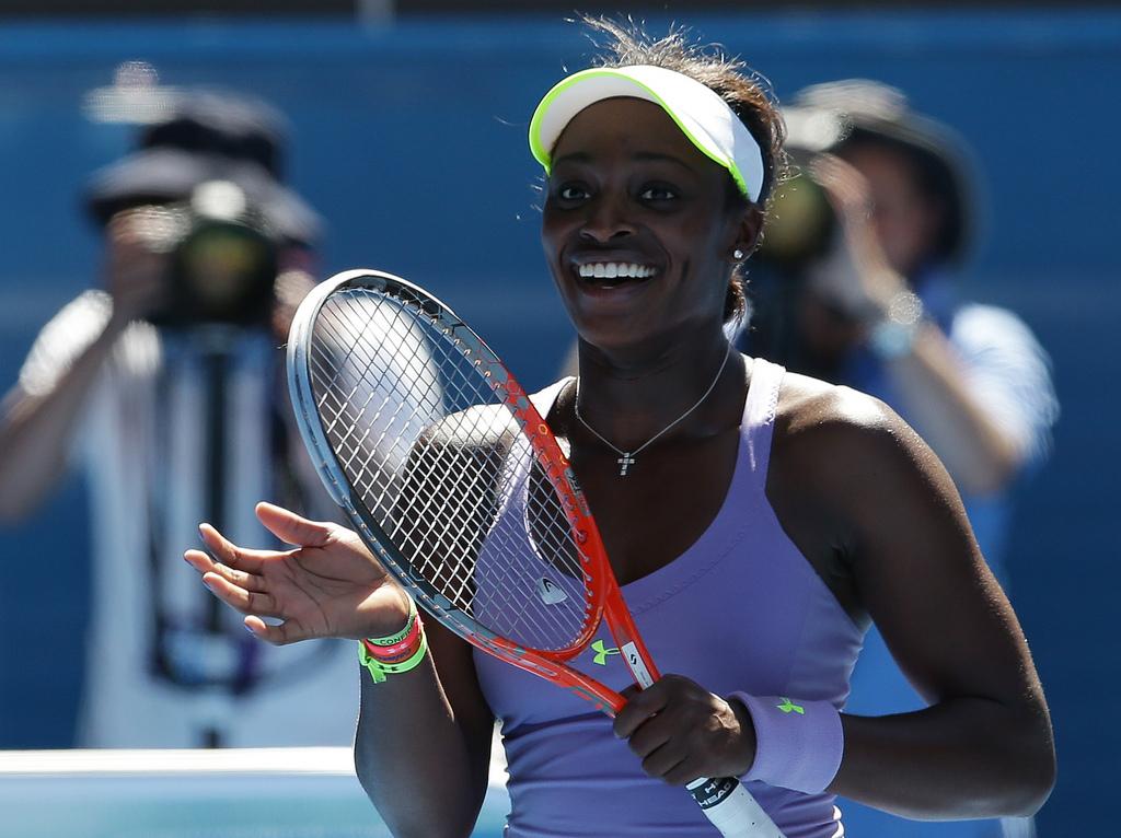 Sloane Stephens a frappé un grand coup en sortant la no3 mondiale. [KEYSTONE - Aaron Favila]