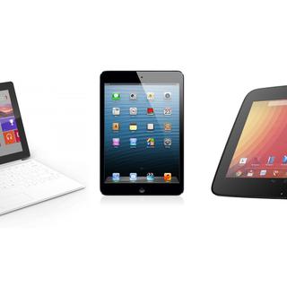 L’iPad d’Apple, la Surface RT de Microsoft et la Nexus de Google.