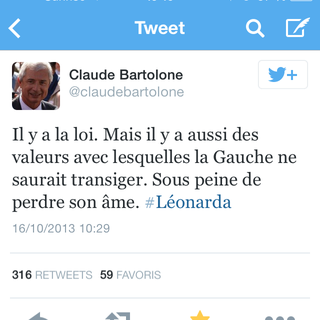 Claude Bartolone manifeste son indignation sur Twitter. [Twitter]