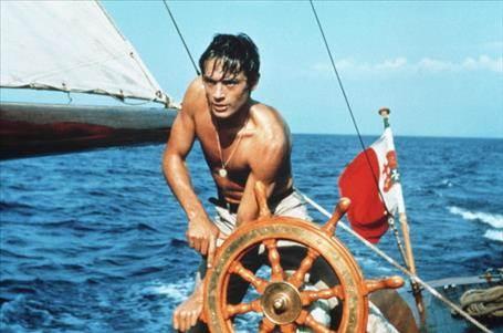 Alain Delon em "Sol pleno" em 1960. [dr]