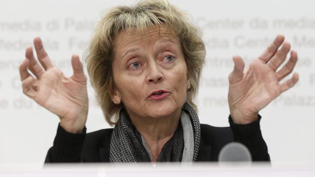 Eveline Widmer-Schlumpf, ministre des Finances. [Peter Klaunzer]