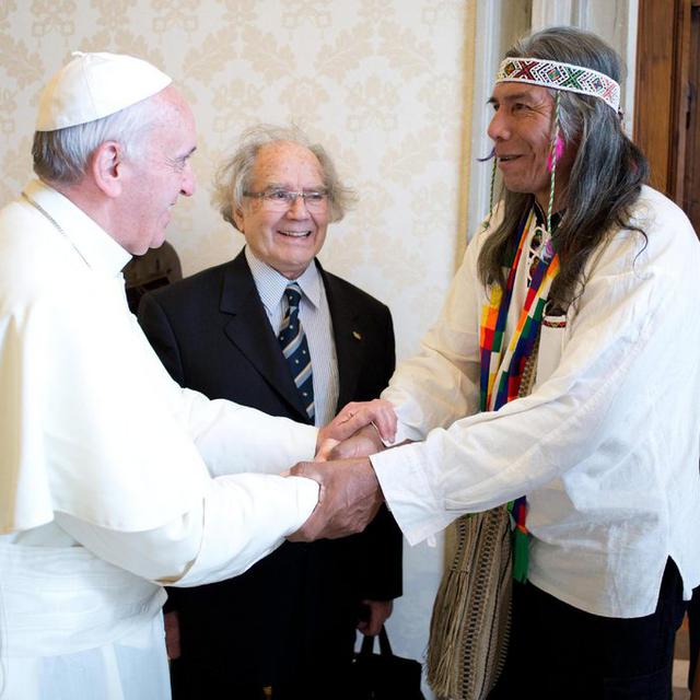 Le pape a reçu le leader des Qom à Rome en juin 2013. [EPA/Keystone - Osservatore Romano]