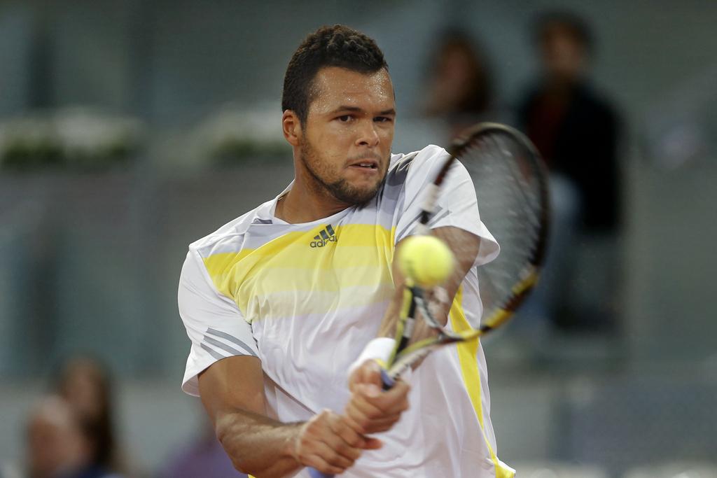 Tsonga a sauvé trois balles de match, en vain. [KEYSTONE - Daniel Ochoa de Olza]