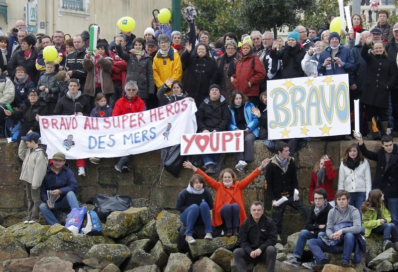 La foule s'est déplacée en masse pour assister à l'arrivée de Gabbart. [Stepane Mahe]