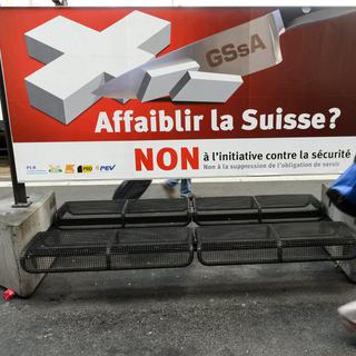 Les Suisses sont appelés à voter le 22 septembre sur l'initiative du Groupe pour une Suisse sans armée (GSsA). [Laurent Gillieron]