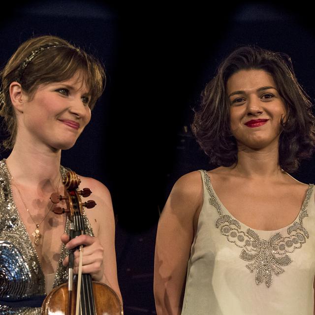 La violoniste Lisa Batiashvili et la pianiste Khatia Buniatishvili. [Verbier Festival - Nicolas Brodard]