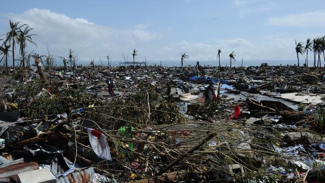 Plus de 10'000 personnes ont péri lors du passage du typhon Haiyan. [Ted Aljibe]
