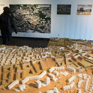 La maquette de l'ecoquartier des Plaines-du-Loup du projet Metamorphose à Lausanne. [Jean-Christophe Bott]