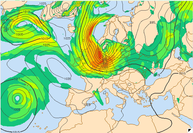 Tempête, Europe du Nord [wetteronline.de]