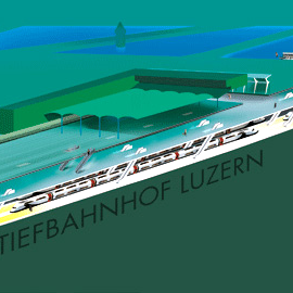 Le projet de gare souterraine de Lucerne. [tiefbahnhof-luzern.lu.ch]