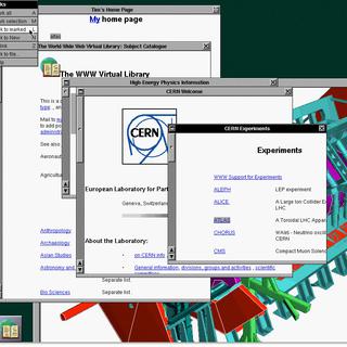 Capture d'écran de l'original NeXT web, en 1993. [CERN]