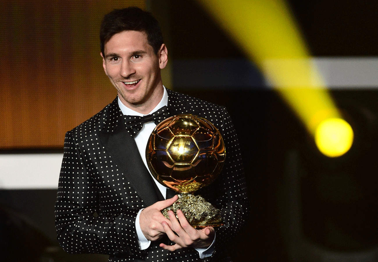 Lionel Messi a reçu un 4ème Ballon d'Or. [Olivier Morin]