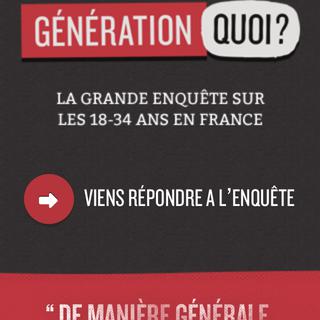 Bandeau du site "Génération quoi?". [generation-quoi.france2.fr]