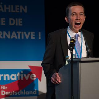 Bernd Lucke, fondateur du parti anti-euro "Alternative pour l'Allemagne". [Johannes Eisele]
