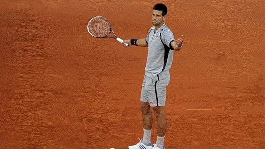 Toute la frustration de Djokovic. [Key]