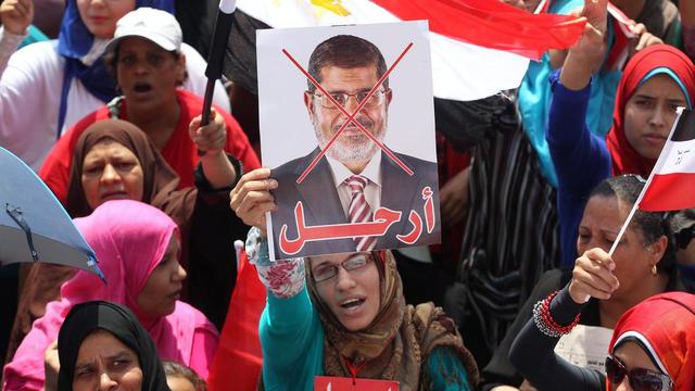 L'opposition égyptienne réclame la démission du président Mohamed Morsi. [André Pain]
