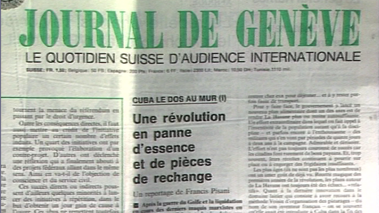 Le Journal de Genève en 1991. [RTS]