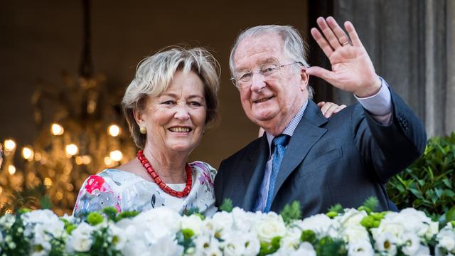Le roi belge Albert II et la reine Paola à Liège, vendredi 19 juillet. [Geert Vanden Wijngaert - AP Photo]