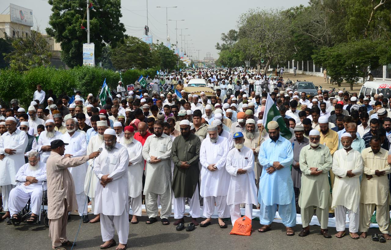 Manifestation Pakistan de soutien aux manifestants en Egypte [AFP - RIZWAN TABASSUM]