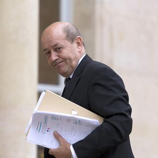 Le ministre français de la Défense, Jean-Yves Le Drian, ce samedi 12 janvier 2013 à l'Elysée. [Lionel Bonaventure]