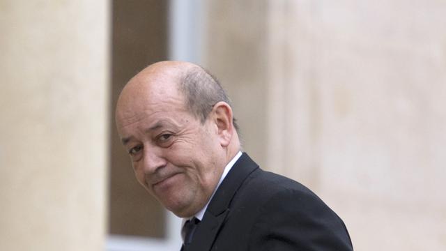 Le ministre français de la Défense, Jean-Yves Le Drian, ce samedi 12 janvier 2013 à l'Elysée. [Lionel Bonaventure]