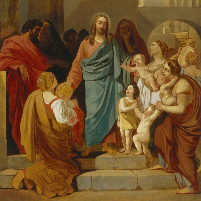 "Le Christ bénissant les enfants", peinture de Karl Pavlovich Briullov (Brioullov), (1799-1852). [Leemage/AFP]