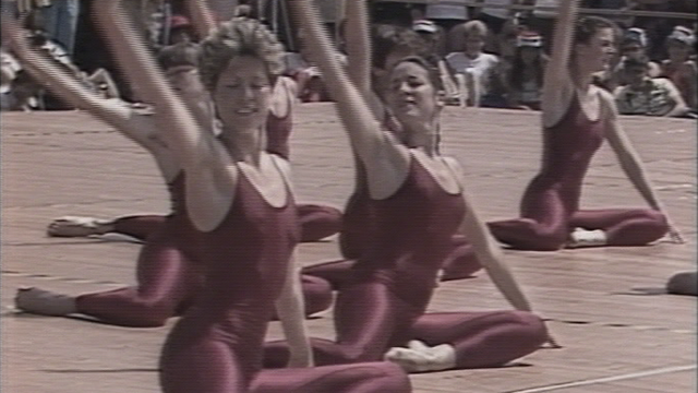 Journées de gymnastique féminine à Wintherthour en 1984. [RTS]